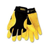 John Tillman & Co 1475M Tillman Medium Black And Gold TrueFit Premium Full Finger Top Grain Cowhide And Spandex Mechanics Gloves